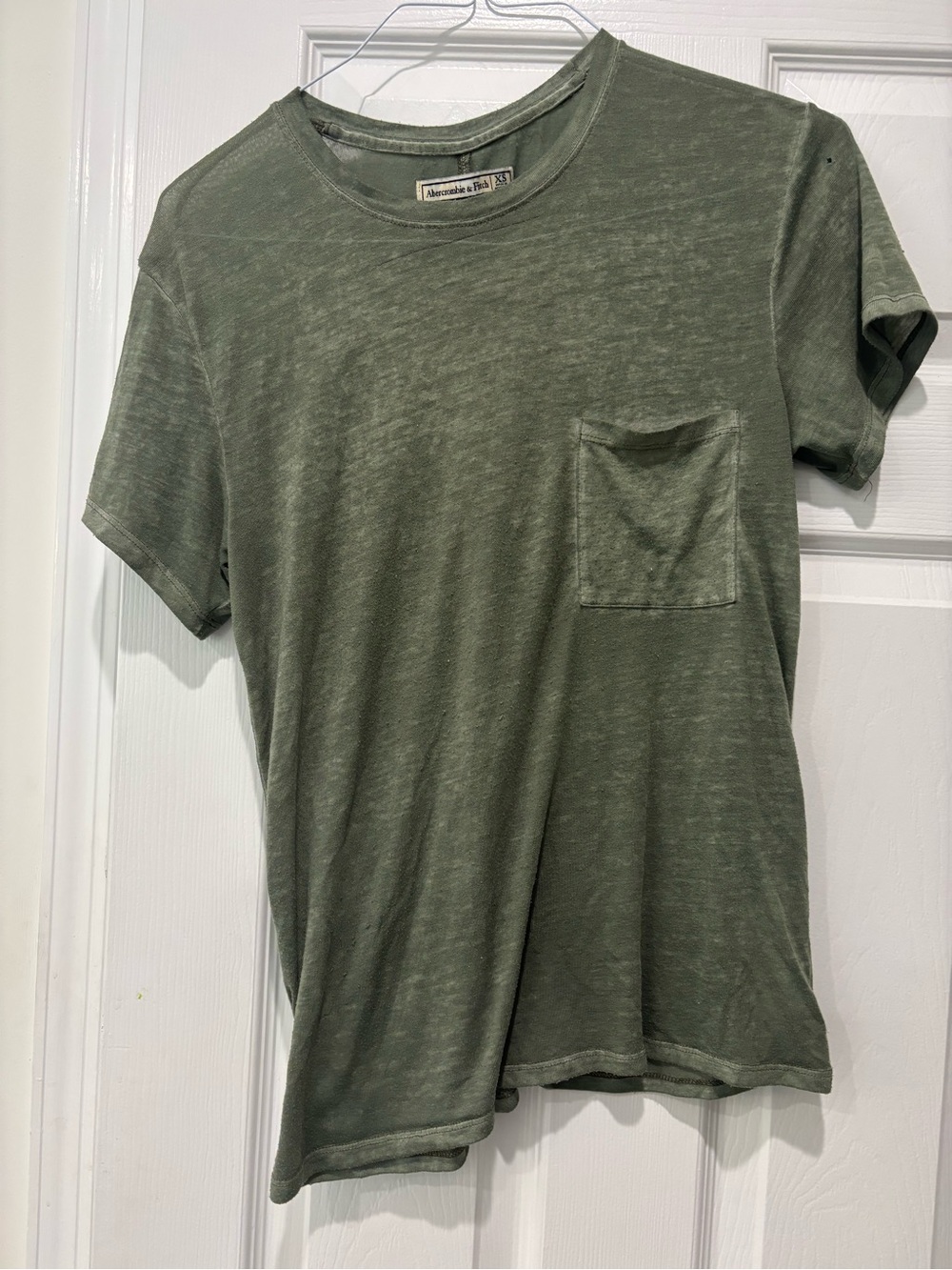 Abercrombie & Fitch Olive Green Short Sleeve Pocket Tee